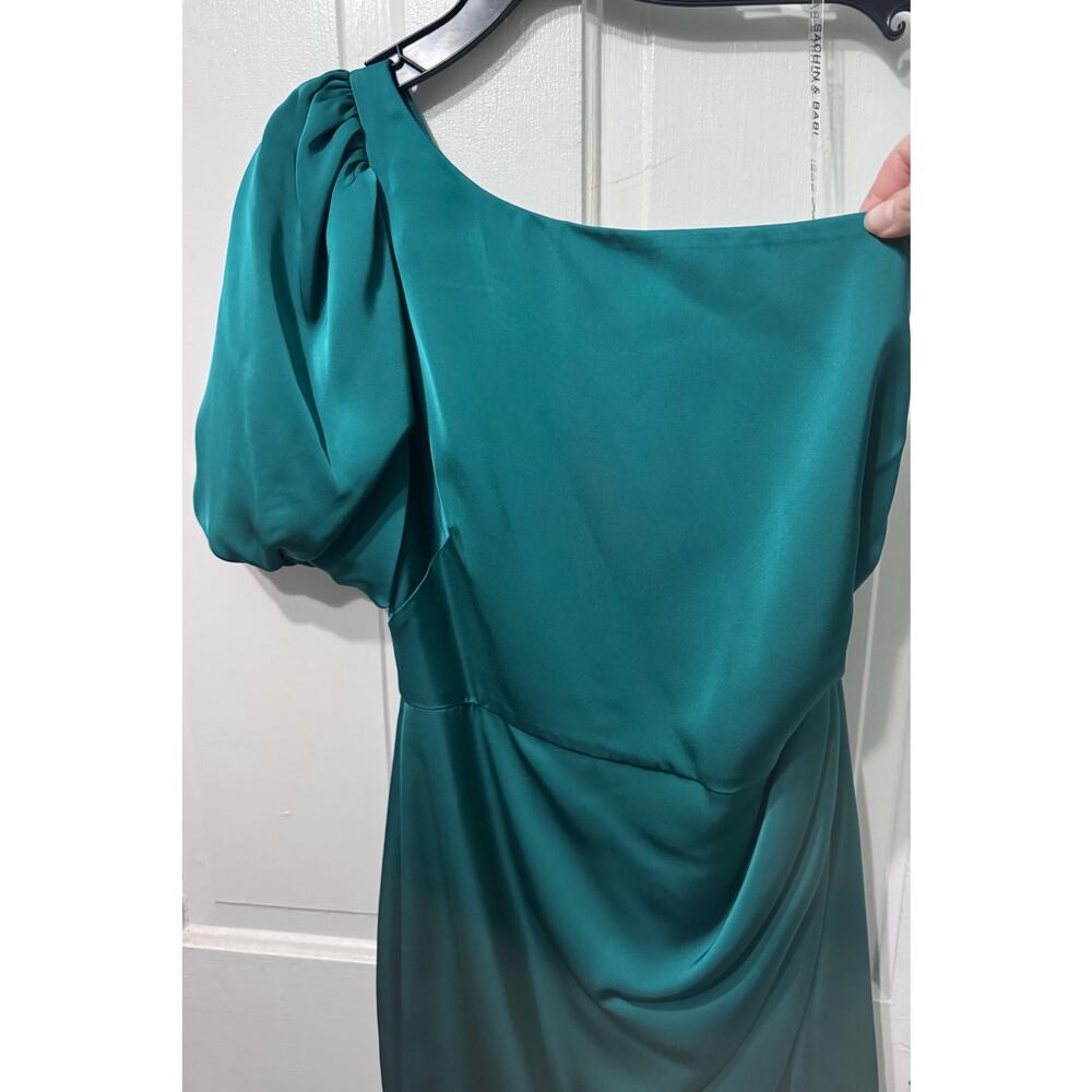 NWT Sachin Babi Green One Shoulder Amelia Mini Dress Size 6 - Picture 7 of 13